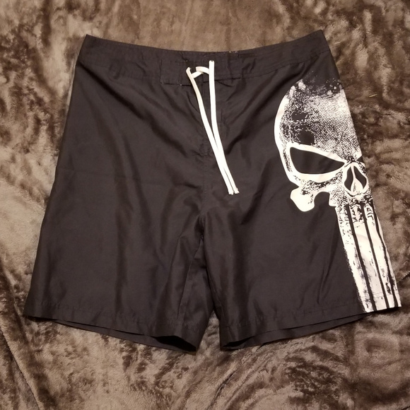punisher swim trunks